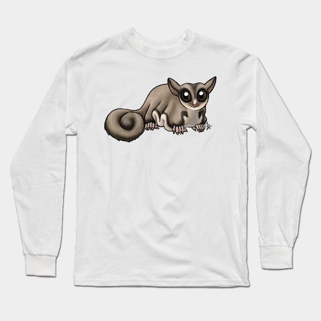 Mammal - Sugar Glider - Classic Gray Long Sleeve T-Shirt by Jen's Dogs Custom Gifts and Designs